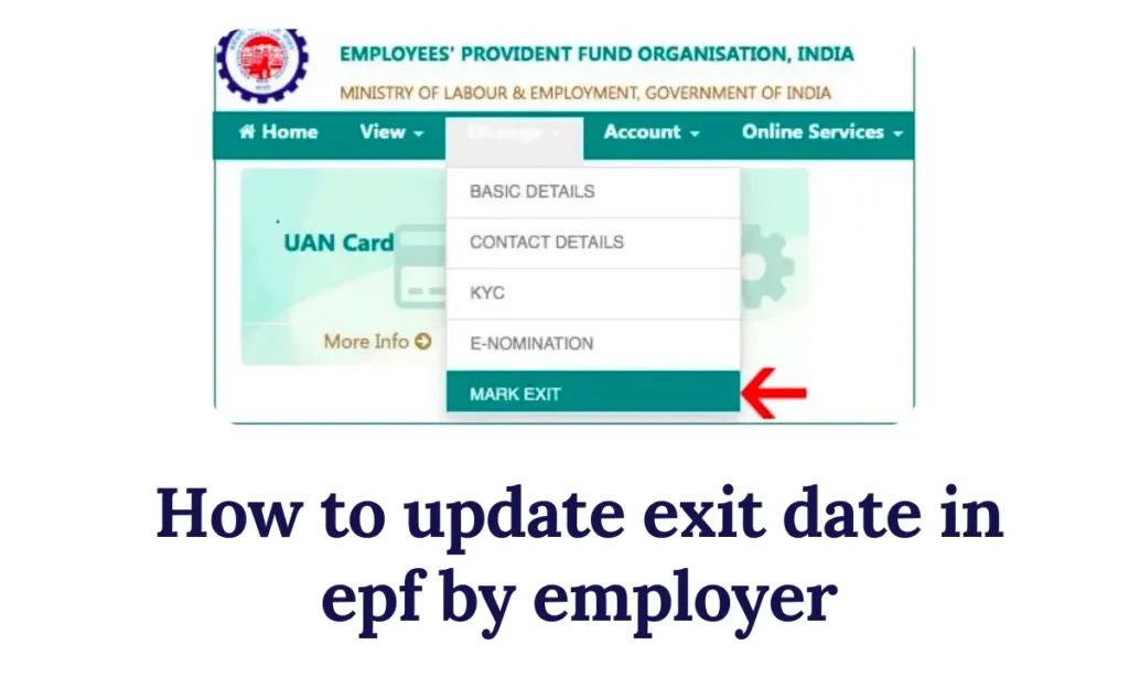 How to update exit date in epf by employer